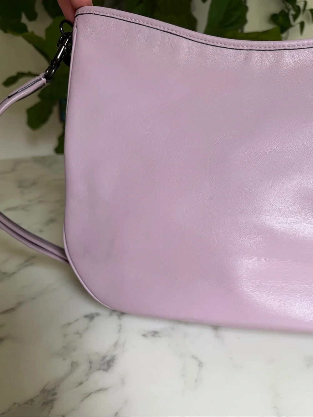 Coach Soft Tabby Hobo Bag Shoulder Crossbody Ice Purple Leather C6340